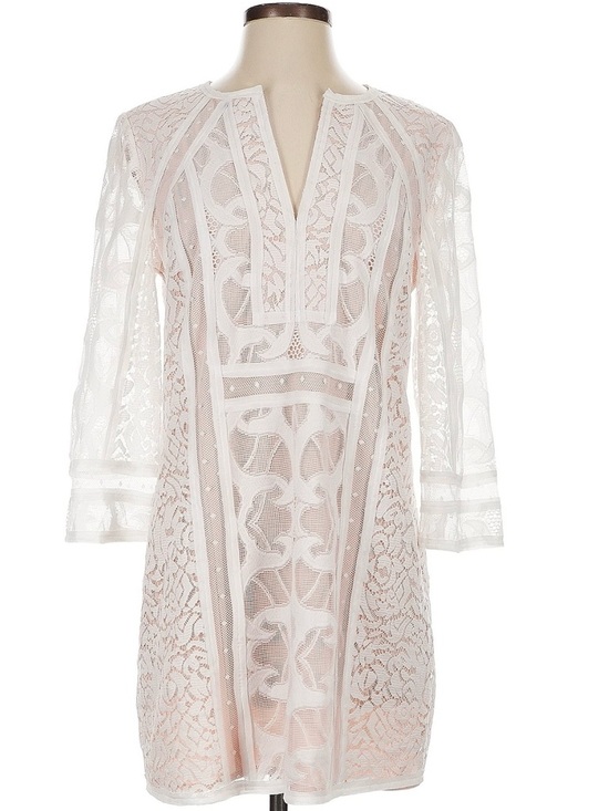 BCBGMaxAzria Dresses & Skirts - BCBGMaxAzria White Lace Mini Dress